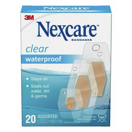 UPC 051131995246 product image for Nexcare Waterproof Clear Bandages  Assorted Sizes  20 Count | upcitemdb.com