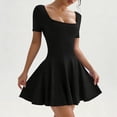 thumbnail image 7 of DHFJKG Tennis Dresses For Women With Built in Shorts Side Pockets Athletic Dress Summer Short Sleeve Square Neck Fitness Golf Workout Dress Comfortable Dresses, 7 of 7