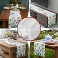thumbnail image 6 of Spring Floral Short Table Runner 36 Inches Long,Watercolor Summer Botanical White Daisy Cotton Linen Table Runners Dresser Scarves,Tabletop Scarf Furniture Cover for Home Dinner Party Decor 13"x36", 6 of 8