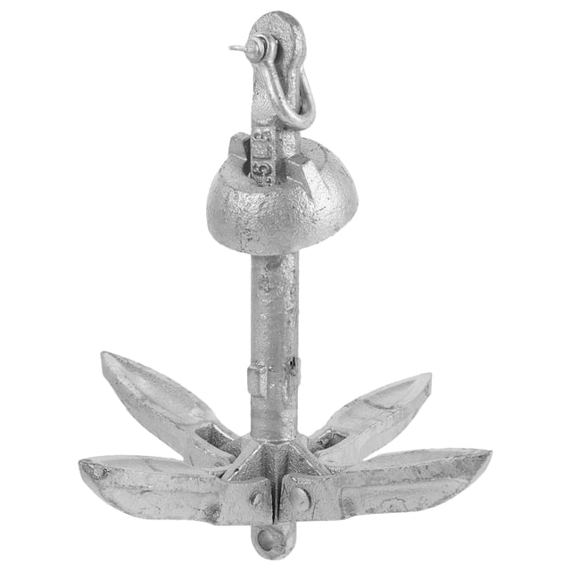 Ancla plegable de acero al carbono: ancla plegable para barcos, yates y canoas. Herrajes marinos portátiles para un amarre seguro.