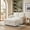 Beige, variant on Double Sofa Recliner with Storage Ottoman, Manual Adjustable Reclining Loveseat with USB Charging Port, Phone Stand, and Soft Padded Armrests for Living Room, Apartment, and Home Theater