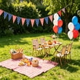 thumbnail image 4 of Party Decorations, Independence Day Bunting, Patriotic Flag Banner for 4th of July, Red White Blue Star Striped Pennants, Hanging Decor for Fireplace Wall Window, 4 of 8