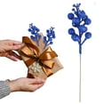 thumbnail image 2 of Jierger 1PC 11 Inch Sparkling Berry Stems Artificial Christmas Picking and Spray Christmas Tree Filling Branch Decorations Holiday Wreath Home Decorations, 2 of 8