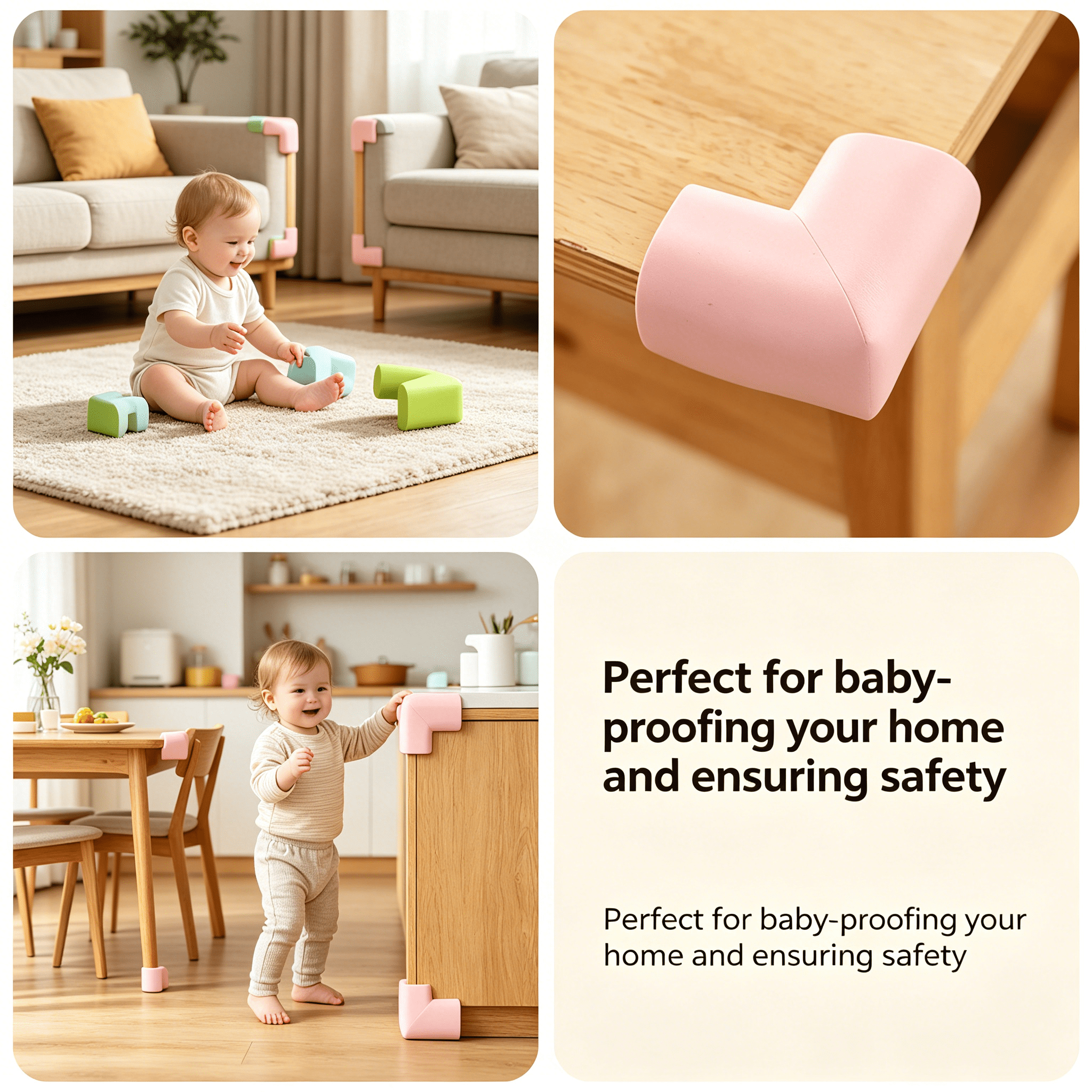 ZHZFKQ 2026 New 8Pcs Corner Protector Baby,Soft Eva Impact Buffer Corner Protectors,L Shaped Full Corner Guard Eco Friendly Simple to Clean Baby Proof Corners and Edges,Green