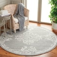 thumbnail image 2 of SAFAVIEH Glamour Euler Abstract Area Rug, Grey/Ivory, 6' x 6' Round, 2 of 8