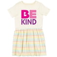 thumbnail image 3 of Inktastic Be Kind Logo in Pink and Purple Girls Toddler Dress, 3 of 5