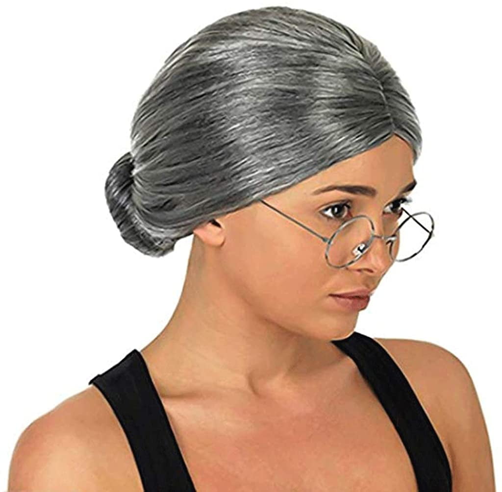 old woman wig
