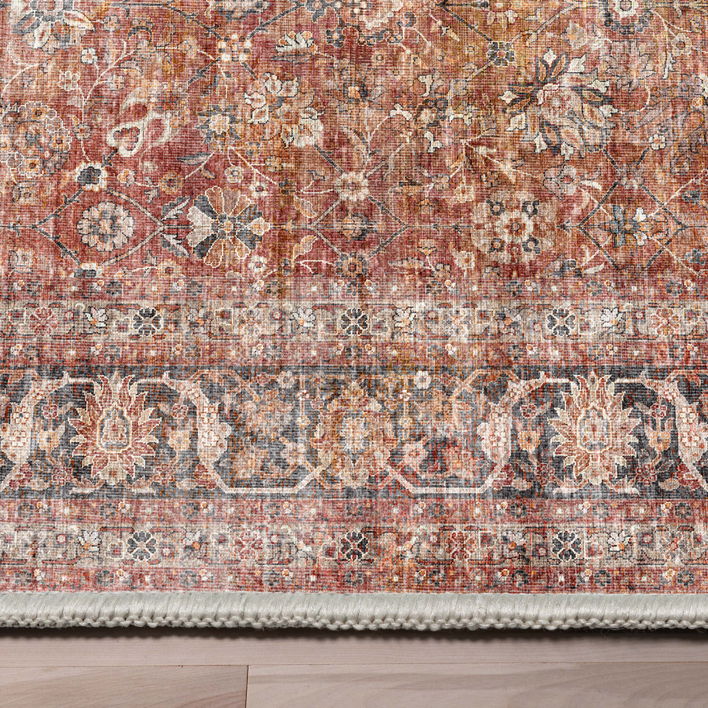 Well Woven Asha Delphine Vintage Persian Oriental Red 3'11" x 5'3" Flat-Weave Area Rug