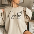 thumbnail image 5 of Created With a Purpose Sweatshirt, Inspirational Quote Pullover, Motivational Unisex Sweater, Casual Chic Comfy Top, 5 of 10