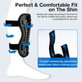thumbnail image 5 of Toddler Soccer Shin Guards, 2 Pairs, Adjustable Double Strap, 4-12 Years (Black+Blue), 5 of 5