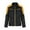 Yellow, variant on RongHuan Big and Tall Faux Leather Jacket Mens Stand Collar Fall Winter Outerwear Full Zip Long Sleeve Jackets Fashion Color Block Coat