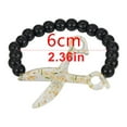 thumbnail image 5 of MesaSe Scissors Bracelet Black Pearl Hand Beaded Bracelet, 5 of 5