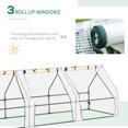 thumbnail image 4 of Outsunny 9' x 3' x 3' Portable Tunnel Greenhouse with Zipper Doors White, 4 of 10