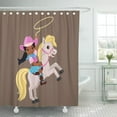 thumbnail image 1 of ABPHQTO Pink Cowgirl Riding Horse Lazo Brown Beautiful Boots Cortina de ducha 160x180 cm, 1 of 1