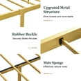 thumbnail image 5 of Amolife Queen Size Modern Metal Platform Bed Frame, Vintage Style, Gold, 5 of 7