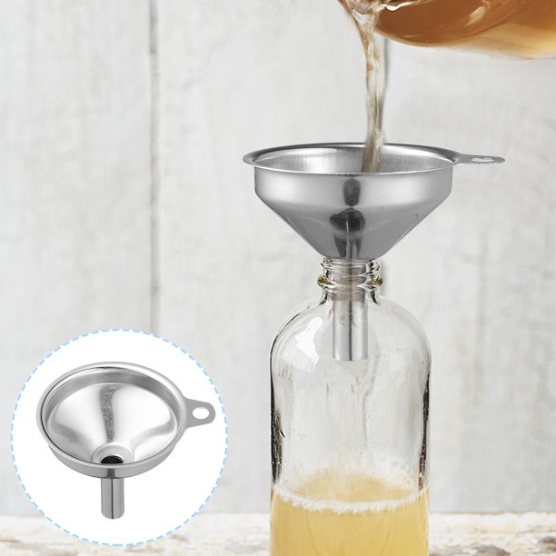 unbranded 2Ud Embudo De Acero Inoxidable Para Cocina Accesorio Práctico Para Aceite Y Vino