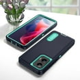 thumbnail image 5 of Dteck for Motorola G 5G (2024) Case with Built in Kickstand, Shockproof/Dustproof/Drop Proof Military Grade Non-Slip 3-Layer Silicone PC Protective Cover, Darkblue+Mint, 5 of 8