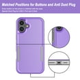 thumbnail image 5 of For Apple iphone 16 Plus Phone Case, Ebizware Heavy Duty Shockproof Case [Military Grade Drop Tested] Dual Layer Full Body Protective Cover for iphone 16 Plus -Purple, 5 of 6