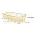 thumbnail image 2 of Raindrops 2pcs Iron Storage Basket Metal Desktop Wire Mesh Tray Desk Drawer Organizer Bins Grid Holder Home Kitchen Decoration Cosmetic Fruit Snacks School Office Decor Countertop Yellow, 2 of 8