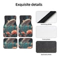 thumbnail image 4 of Pofeuu Flower White Dolphin Print Car Foot Mat Set of 4 Pieces - All-Weather Full Set Floor Mats for Cars Trucks SUVs, 4 of 7