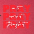 thumbnail image 6 of Wild Bobby Pray On It Pray Over It Pray Through It Inspirational/Christian Women Tri-Blend Racerback Tank Top, Vintage Red, Medium, 6 of 6