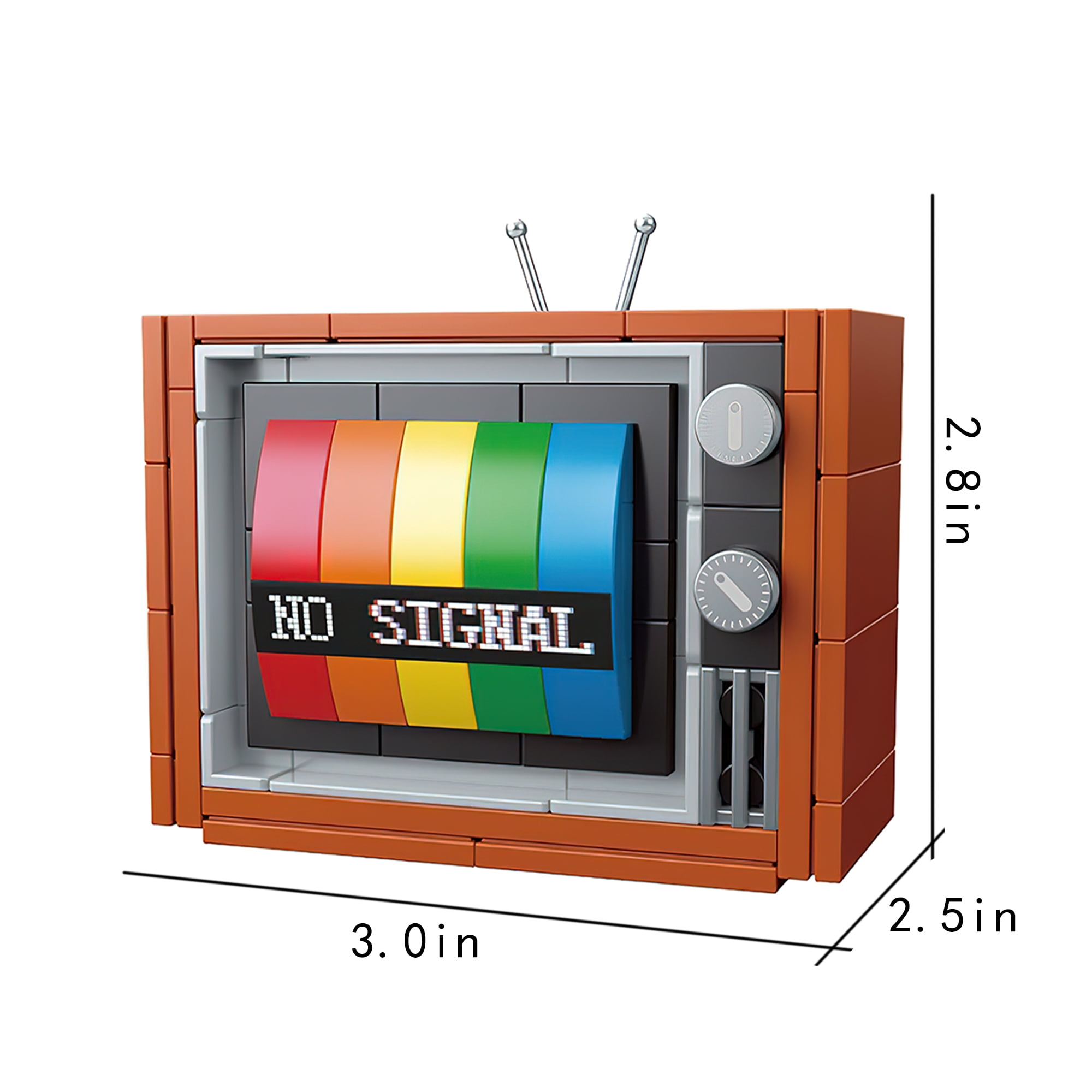 HI-REEKE Appliances Building Block Set Color Television Kit Plastic Toy Gift for Adult Multicolor
