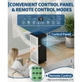 thumbnail image 6 of JoanKaren 8000 BTU Portable Air Conditioner Up to 350 Sq. Ft. 3-in-1 AC Unit with Cooling,Dehumidifier & Fan,Energy-Saving,24-Hr Timer,Full Window Kit,Black Top, 6 of 10