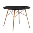 thumbnail image 1 of Mesa Eames Redonda 80 CM Minimalista Con Madera negro, 1 of 7