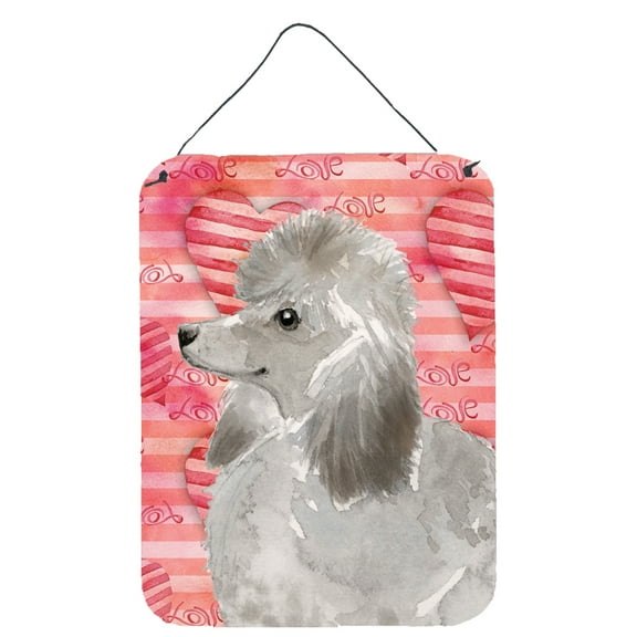 Grey Standard Poodle Love Wall or Door Hanging Prints