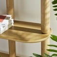 thumbnail image 4 of Arcus 4-Tier Oval Wood Bookshelf in Oak, 4 of 8