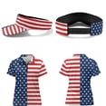 thumbnail image 2 of Aplkyhs Patriotic Star Women's Golf Shirt and Sun Visor Hat Set Short Sleeve Collared Quick-Dry Breathable Moisture-Wicking Shirt Adjustable UV-Protective Visor for Daily Wear Golf Tennis, 2 of 7