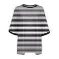 thumbnail image 5 of CaiJunJia T Shirts for Women,Women's Summer Soft T Shirt Cute Striped Graphic Loose Basic Tees Crew Neck Short Sleeve Casual Tops, 5 of 5