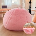 thumbnail image 5 of XeGe Faux Fur Comfy Bean Bag Cover for Living Room(No Filler), Fluffy Stuffed Animal Storage Bean Bag Chair Cover Home Decor, Furry Fuzzy Big Gaming Beanbag Cover Adults Kids Girls, Anti-slip, Pink, 5 of 6