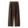 thumbnail image 5 of jiaxiM Womens Flowy Pants High Waist Palazzo Capri Pants for Women Drawstring Cozy Trousers Pants for Women Women's Lounge Pants Summer Beach Vacation Clothes, 5 of 5