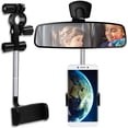 thumbnail image 1 of Phone Holder, 360掳 Rearview Mirror Phone Holder, Universal Car Phone Holder Mount Car Rearview Mirror Mount Phone and GPS Holder, Car Phone, 1 of 7