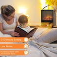 thumbnail image 6 of 1500W Electric Fireplace Space Heater, 15" Indoor Freestanding Electric Fireplaces Heating Personal Heater with Portable Handle, Lifelike Flames Electric Fireplace Heater with for Home, S8660, 6 of 11