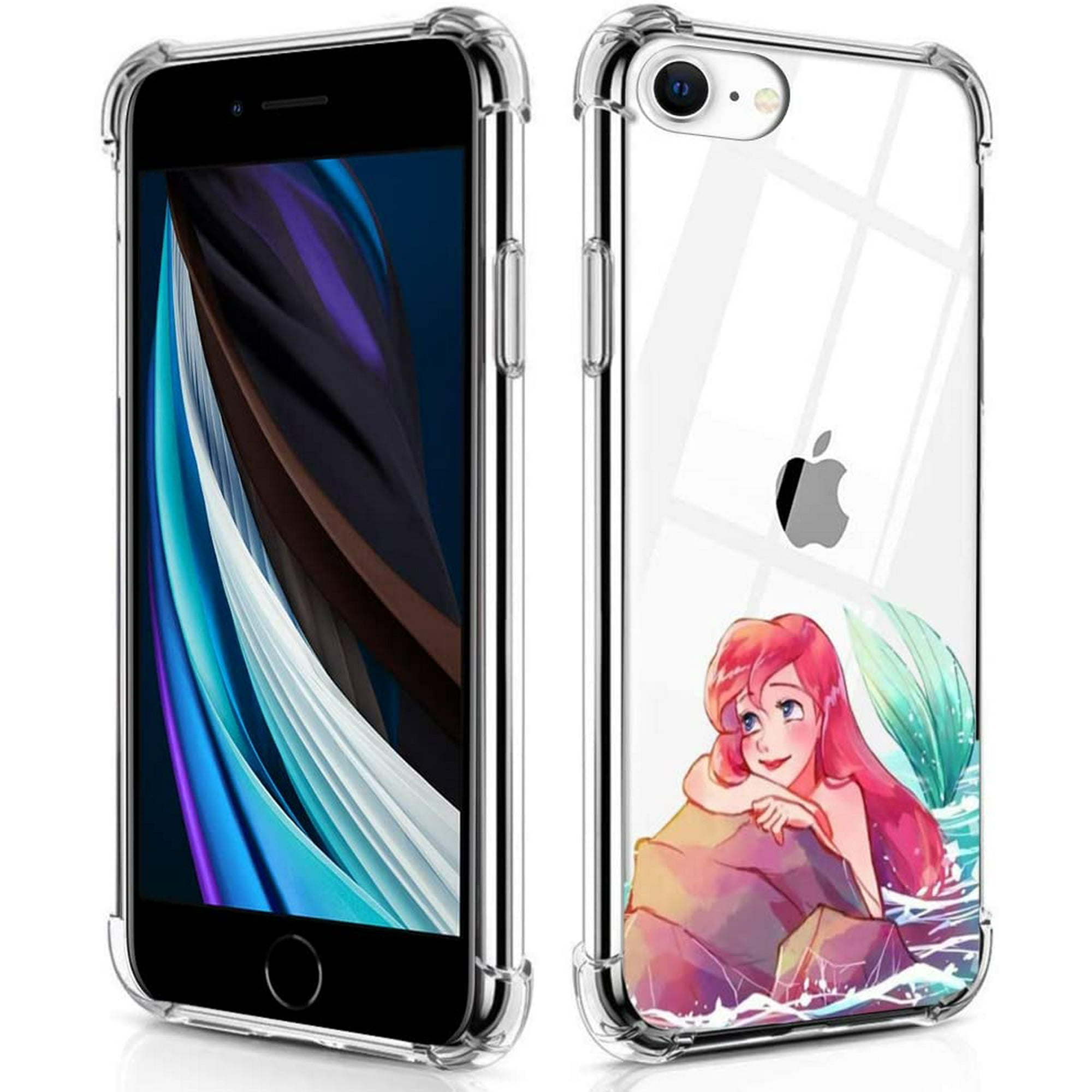 Little Mermaid Ariel Design Hybrid Tpu Pc Shock Absorption Anti Scratch Transparent Protective Case For Iphone 7 8 Se Walmart Canada