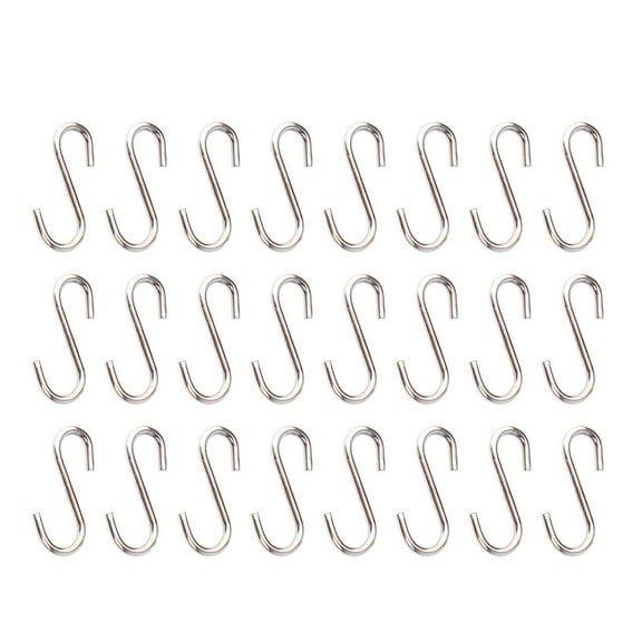 100PCS DIY Mini S-shaped Hooks Sturdy S-shaped Hooks Stainless Steel S-shaped Hangers Metal DIY Jewelry Accessory Mini S-shaped Hanging Hooks Silver