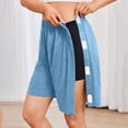 thumbnail image 2 of UDAUDU Tear Away Shorts for Women Men Easy Access Adaptive Pants Post Surgery Breakaway Lounge Short Casual Loose Fit Recovery Hip Knee Ankle Magic Tape Athletic Shorts with Pockets Sky Blue, 2 of 7