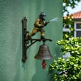 thumbnail image 4 of Firefighter Hydrant Wall Bell – Commemorative Doorbell with Loud Alarm Sound, Metal & Resin Wall Mount Bell for Patio, Porch, Home or Fence Décor, 4 of 5