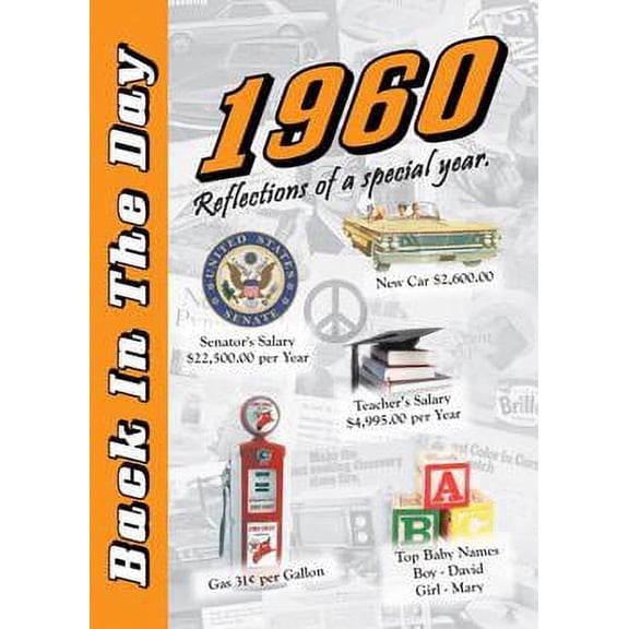 1960 Back In The Day Greeting Card / Booklet (envelope included)