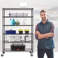 thumbnail image 2 of BestOffice 6-Tier Wired Black Metal Kitchen/Garage/Office Storage Shelves, 2 of 7
