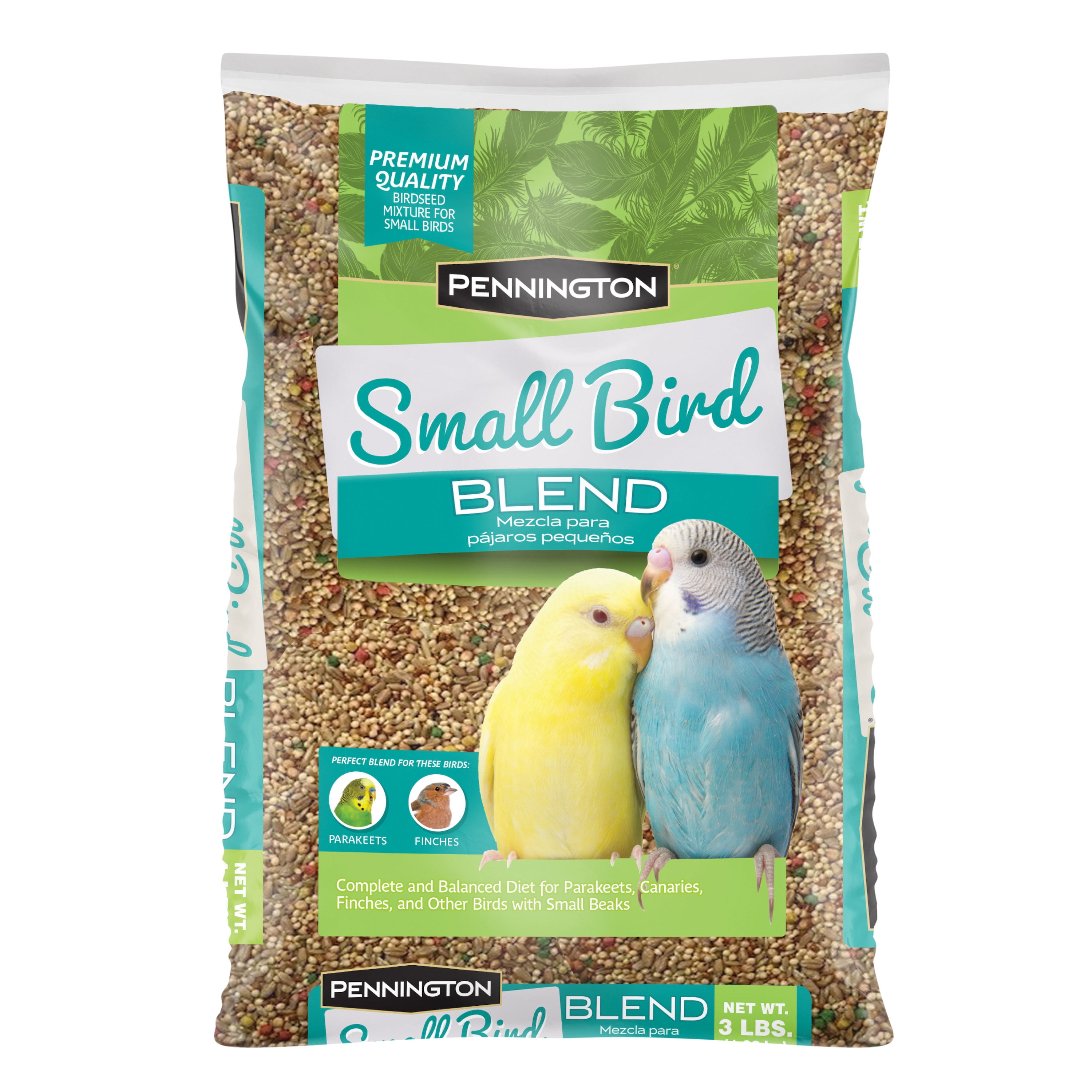 Pennington Small Bird Blend Bird Food Seeds, for Parakeets, Canaries and Finches; 3 lb. Bag