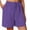 *Purple, variant on ClodeEU Women's Linen Blend Drawstring Stretch Wide Leg Shorts ,Comfortable Casual Short with Pockets Black,Womens Plus L