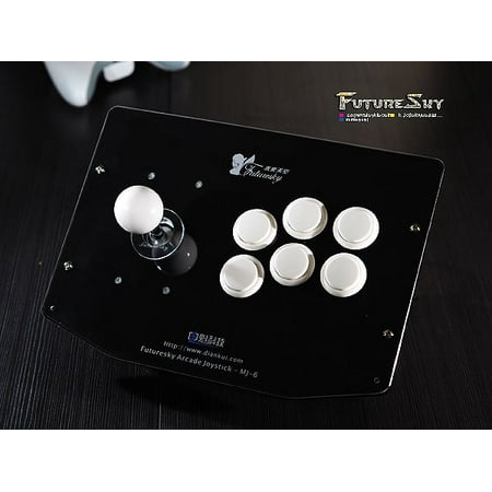 Mini Arcade Console with Joystick and 6 buttons in an acrylic case. USB Input Jamma and MAME