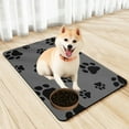 thumbnail image 3 of Tiberpet Cat & Dog Feeding Mat for Food and Water Bowl, Absorbent-No Stains Quick Dry Dog Water Bowl Dispenser Mat, With Waterproof-Anti-Slip Pet Food Mats 11.81*15.7in, 3 of 7