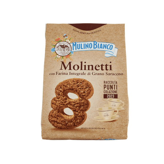 Mulino Bianco: "Molinetti" Shortbread cookies with flour buckwheat and brown sugar - 28.21 Oz (800g)