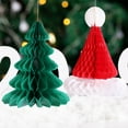 thumbnail image 3 of 3Pcs Christmas Tree Hat Cap Honeycomb Paper Home Holiday Party Supply  Decor, 3 of 9