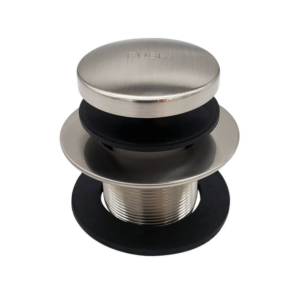 Westbrass D3323-07 1-3/8" Fine Thread NPSM Tip-Toe Bathtub Drain, Satin Nickel