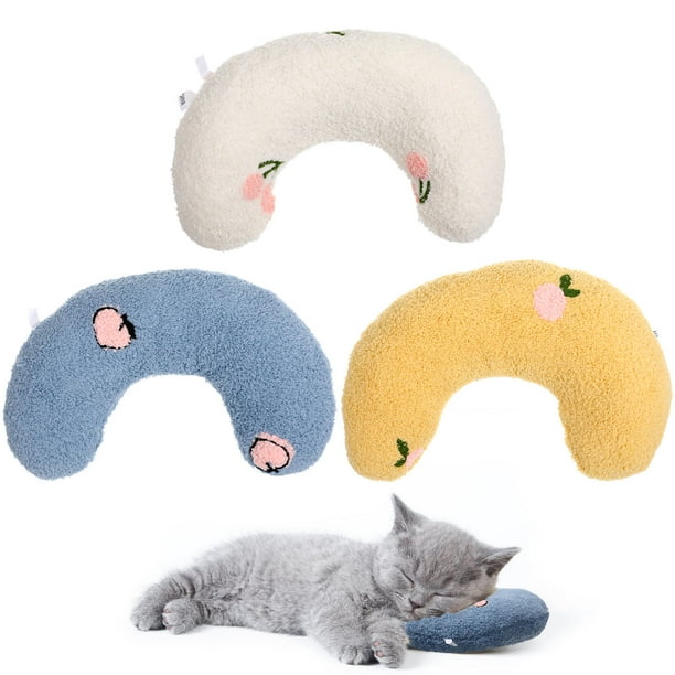 BEADCEST 3Ud Almohadas Para Mascotas Con En U Para Descanso Y Protección De